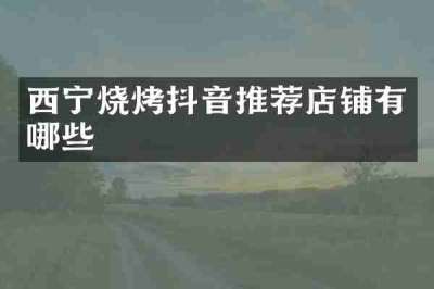西宁烧烤抖音推荐店铺有哪些