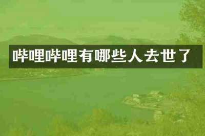 哔哩哔哩有哪些人去世了