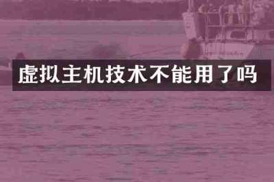 虚拟主机技术不能用了吗