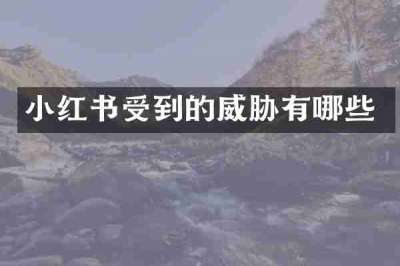 小红书受到的威胁有哪些