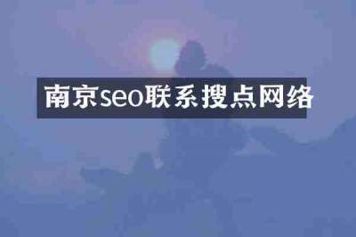 南京seo联系搜点网络
