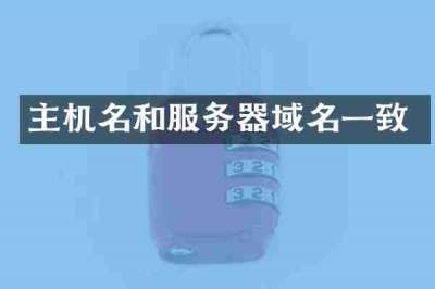 主机名和服务器域名一致