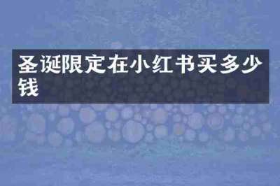 圣诞限定在小红书买多少钱