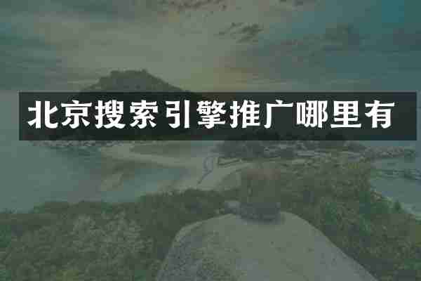 北京搜索引擎推广哪里有