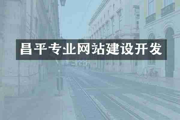 昌平专业网站建设开发