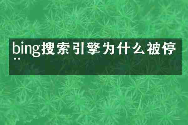 bing搜索引擎为什么被停用