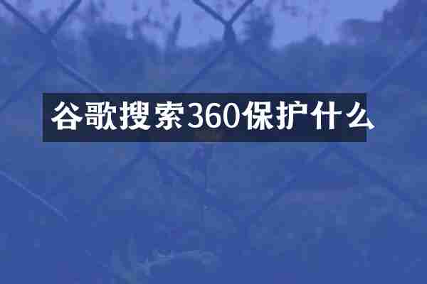 谷歌搜索360保护什么