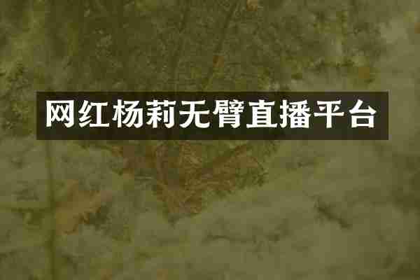 网红杨莉无臂直播平台