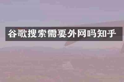 谷歌搜索需要外网吗知乎