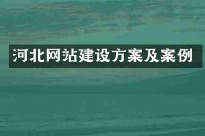 河北网站建设方案及案例
