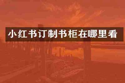小红书订制书柜在哪里看