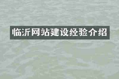 临沂网站建设经验介绍