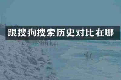 跟搜狗搜索历史对比在哪