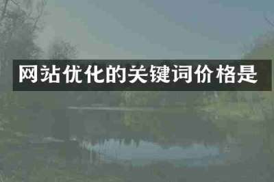 网站优化的关键词价格是