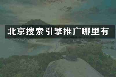 北京搜索引擎推广哪里有