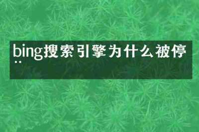 bing搜索引擎为什么被停用