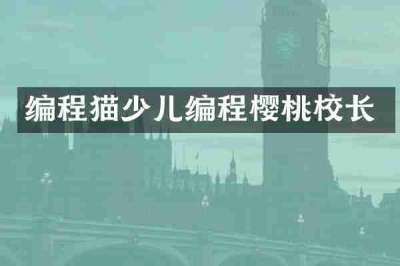 编程猫少儿编程樱桃校长