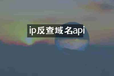 ip反查域名api