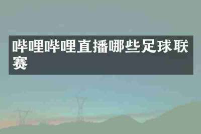 哔哩哔哩直播哪些足球联赛