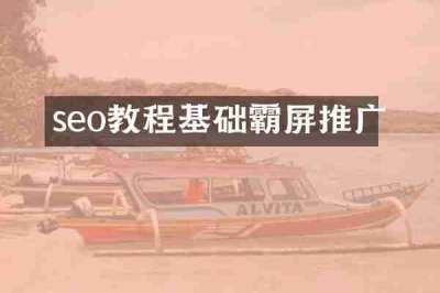 seo教程基础霸屏推广