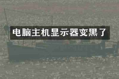 电脑主机显示器变黑了