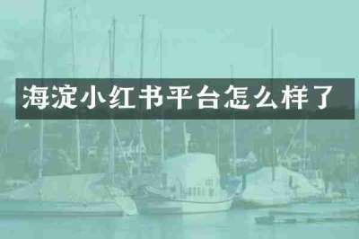 海淀小红书平台怎么样了