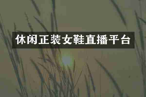 休闲正装女鞋直播平台
