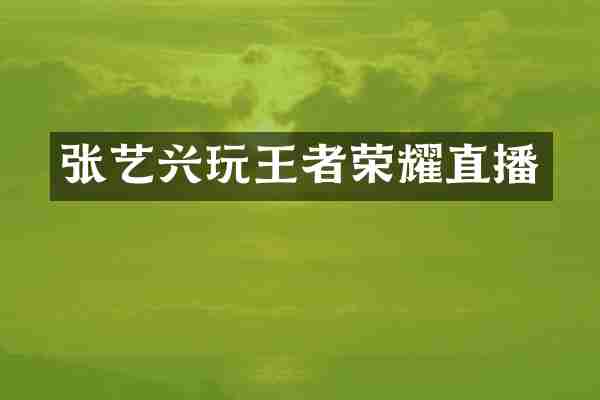 张艺兴玩王者荣耀直播