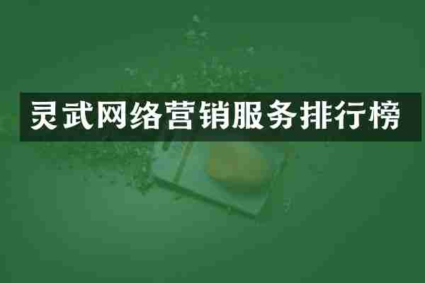 灵武网络营销服务排行榜
