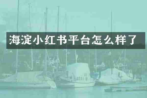 海淀小红书平台怎么样了