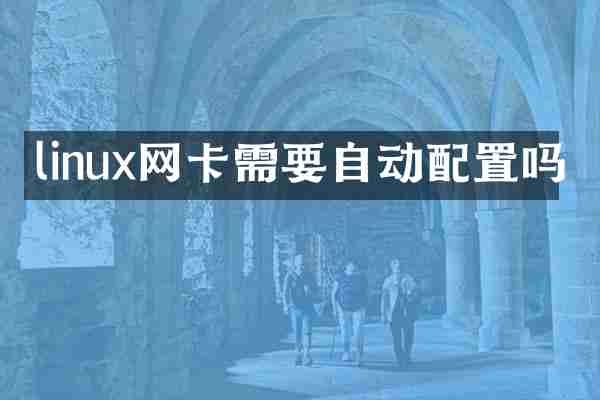 linux网卡需要自动配置吗