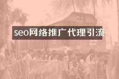 seo网络推广代理引流
