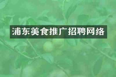 浦东美食推广招聘网络