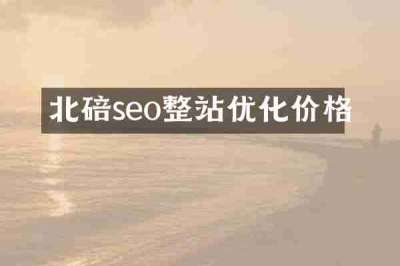 北碚seo整站优化价格
