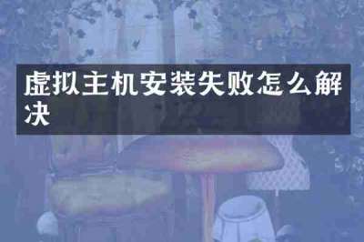 虚拟主机安装失败怎么解决