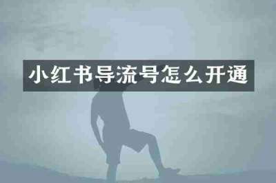 小红书导流号怎么开通