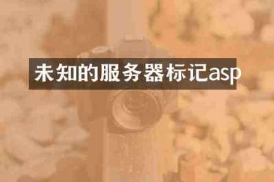 未知的服务器标记asp