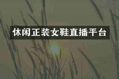 休闲正装女鞋直播平台