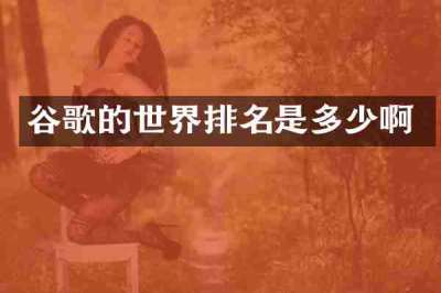 谷歌的世界排名是多少啊