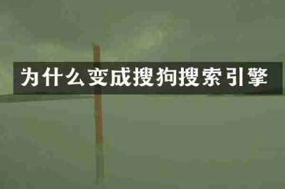 为什么变成搜狗搜索引擎
