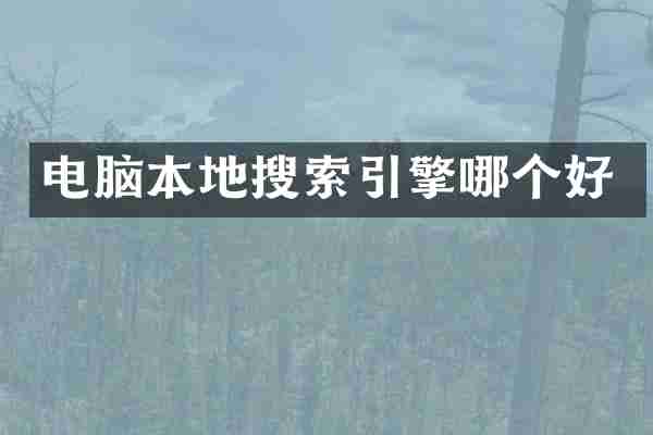 电脑本地搜索引擎哪个好