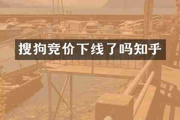 搜狗竞价下线了吗知乎