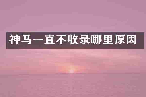 神马一直不收录哪里原因