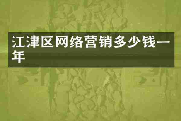 江津区网络营销多少钱一年