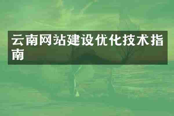 云南网站建设优化技术指南