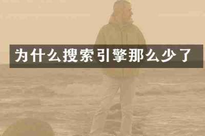为什么搜索引擎那么少了