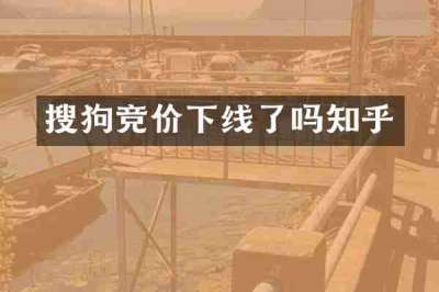 搜狗竞价下线了吗知乎