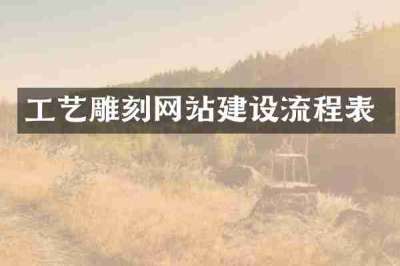 工艺雕刻网站建设流程表