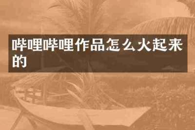 哔哩哔哩作品怎么火起来的