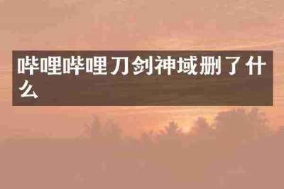 哔哩哔哩刀剑神域删了什么